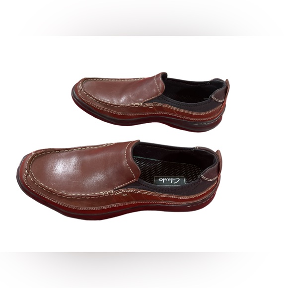 SOLD NWOB Clarks Leather Axl Moc Toe Slip-On Loafer Size 10m - Picture 10 of 12